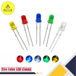 LED Diode 5mm Lights Emitting Diodes Electronic DIY Kits Red Yellow Blue Green White