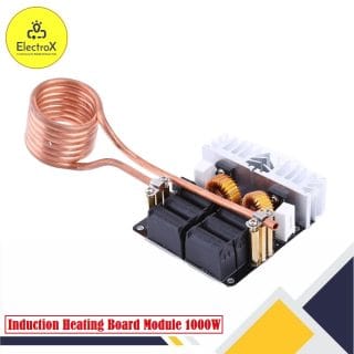 Induction Heating Board Module ZVS Low Voltage Power Supply High Frequency Board Machine Module Flyback Driver Heater Brass Coil 1000W 12V-48V 20A