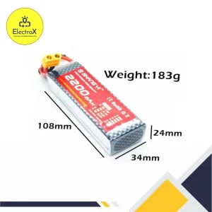 3S 2200mAh 11.1V 35C LiPo Battery with XT60 Connector for RC Drones and DIY Projects – ElectroXBD