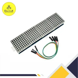 MAX7219 4-in-1 Red Dot Matrix Display Module for Arduino, ESP32, and DIY Projects