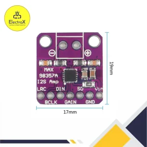 MAX98357 I2S 3W audio amplifier board for Arduino, ESP32, and Raspberry Pi projects in Bangladesh.