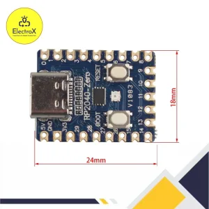 Raspberry Pi RP2040 Zero Development Board with USB-C, GPIO, and dual-core processor – available at electroxbd.com