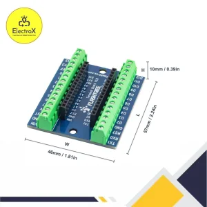 Arduino Nano Breakout Terminal Expansion Board for prototyping and DIY projects