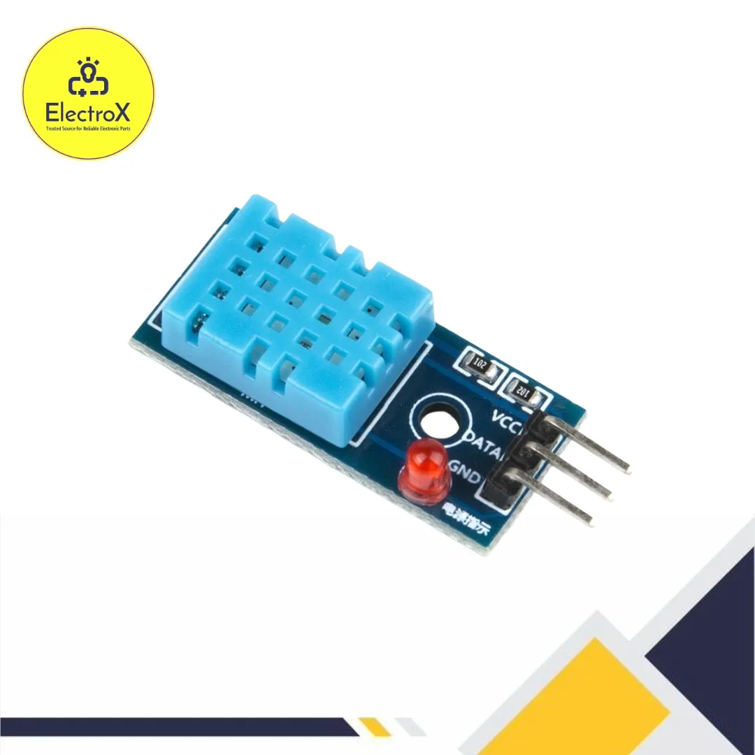 DHT11 Temperature and Humidity Sensor Module for Arduino, Raspberry Pi, and IoT projects in Bangladesh.