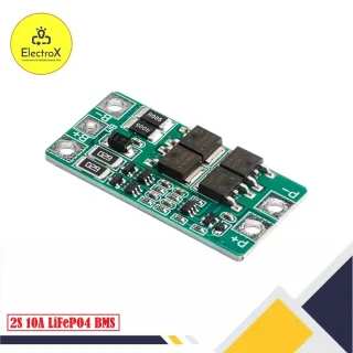 LiFePO4 2S 10A Balanced BMS Battery Charging Protection Module – reliable 6.4V battery management board for charging, discharging, and balancing, available at Electroxbd.