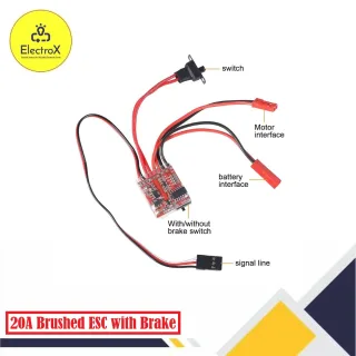 RC 20A Brushed ESC Speed Controller with Brake for RC Cars – Electroxbd