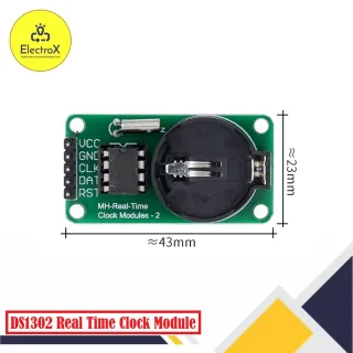 RTC DS1302 Real Time Clock Module for Arduino – Keeps accurate date and time with battery backup.