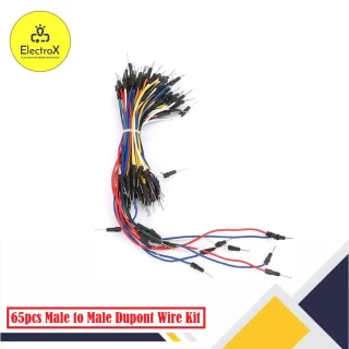 65pcs Male to Male Jumper Wire Set for Breadboard and Arduino Projects - ElectroXBD