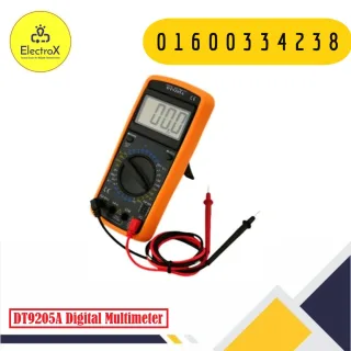 DT9205A Digital Multimeter with LCD Display Portable Electronics Tester - ElectroXBD
