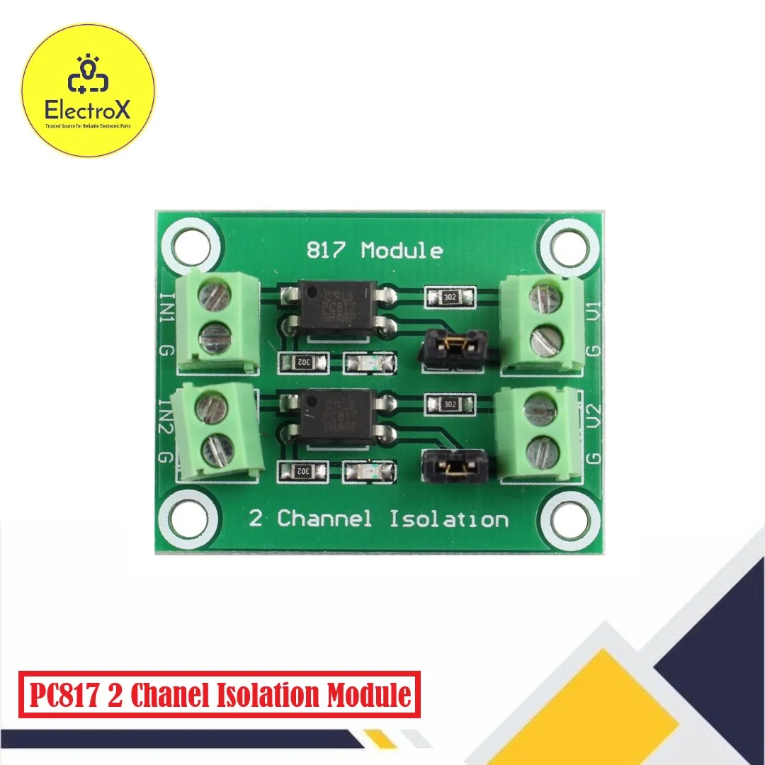 PC817 2 Channel Optocoupler Isolation Board - ElectroXBD