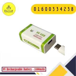 LIFEIER 1100mAh 9V rechargeable battery lithium ion