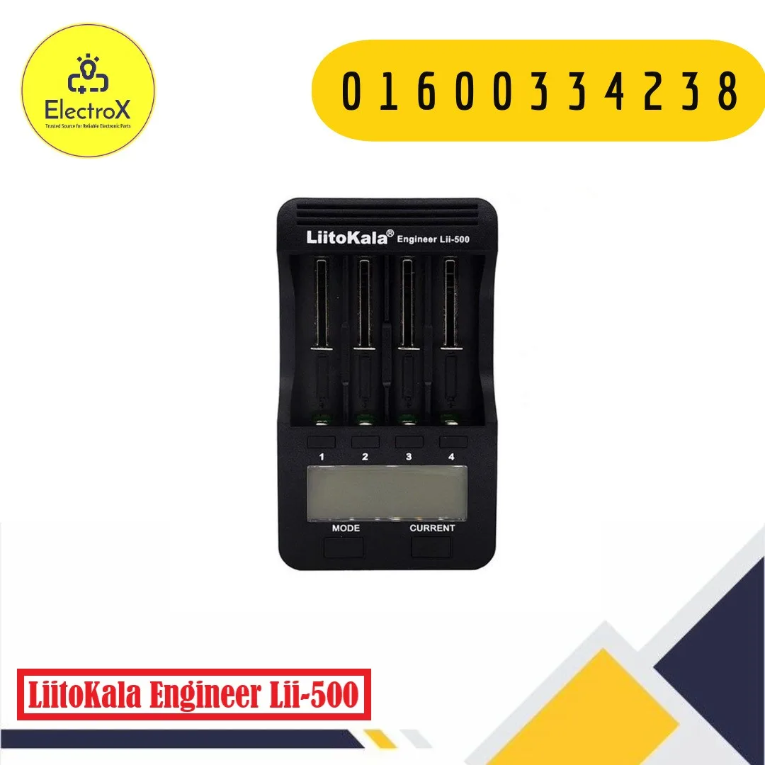 LiitoKala Lii-500 Smart Battery Charger 4 Slot LCD Analyzer Tester