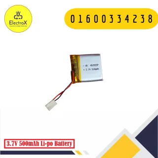 3.7V 500mAh Li-Po battery 452525 rechargeable lithium polymer cell