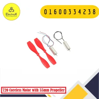 720 coreless motor 7x20mm with 55mm propeller