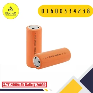 Li-ion 26650 Model 3.7V 8000mAh Battery Rechargeable Battery