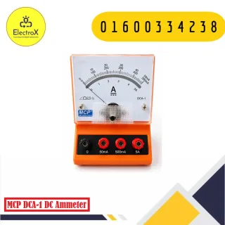 MCP DCA-1 DC Ammeter 0-50mA-500mA-5A Analog Current Meter
