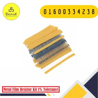Metal Film Resistor Pack 30 Values 1/4W 600pcs Precision Resistor Kit