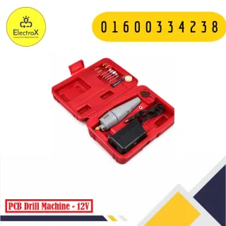 PCB Drill Machine 12V 12000RPM With Adapters Mini Electric Drill