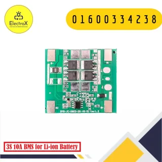 3S 10A BMS 12V lithium battery protection board for 3-cell Li-ion battery packs