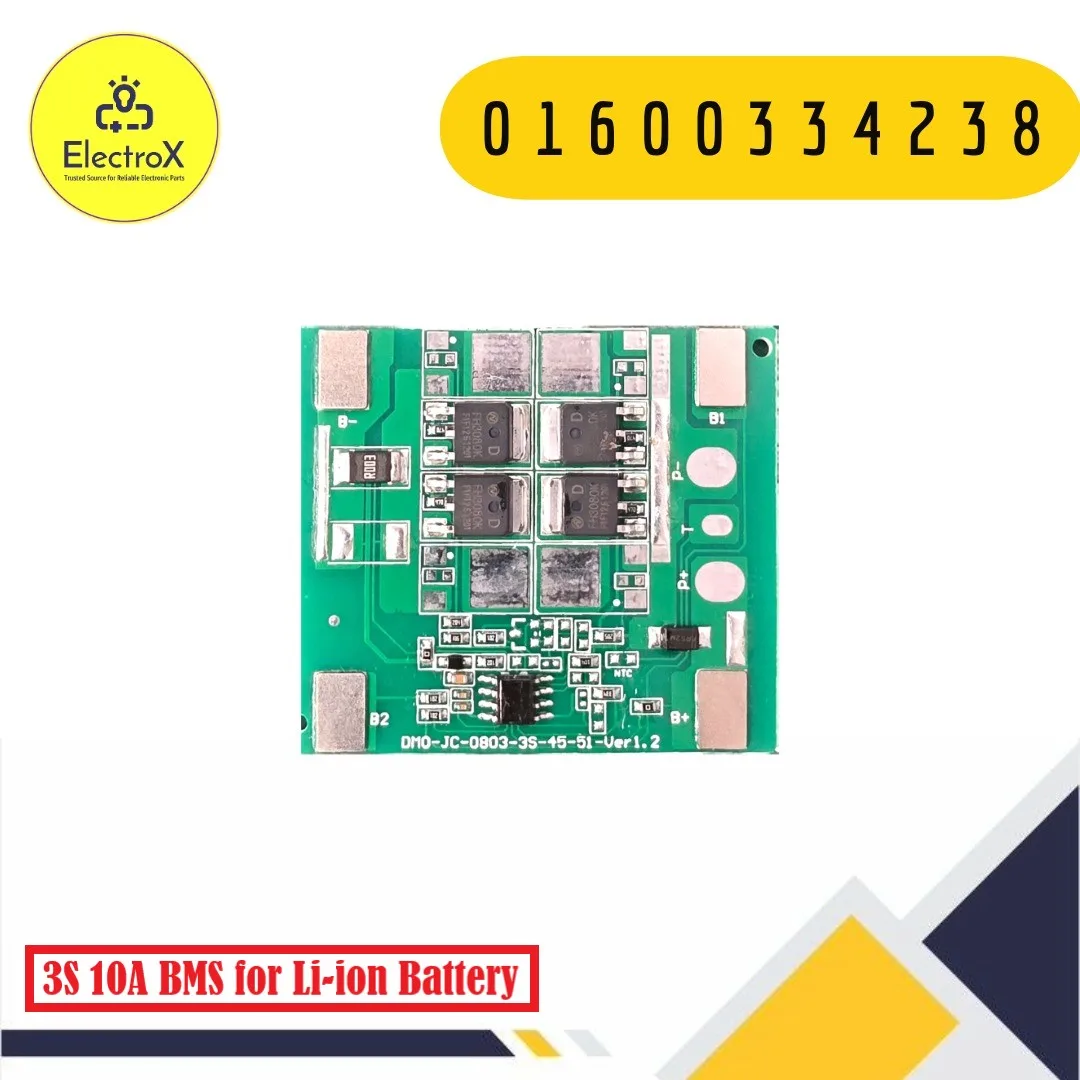 3S 10A BMS 12V Lithium Battery Protection Board