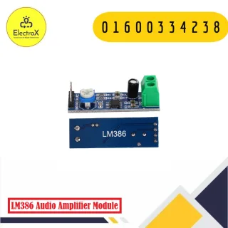 LM386 audio amplifier module for low-voltage mono speaker and electronics projects