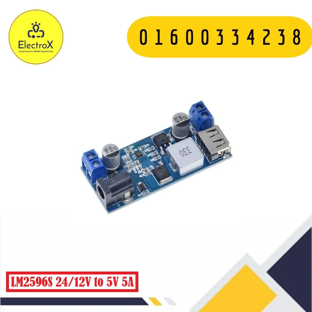 LM2596S DC-DC Buck Converter 24/12V to 5V 5A