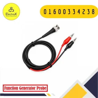 Function generator probe BNC to alligator clip probe cable for electronic signal testing
