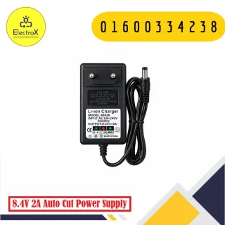 Original 8.4V 2A Auto Cut Power Supply Adapter for 2S Lithium Battery Packs
